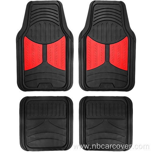 Trimmable Floor Mats (Red) Full Set - Universal